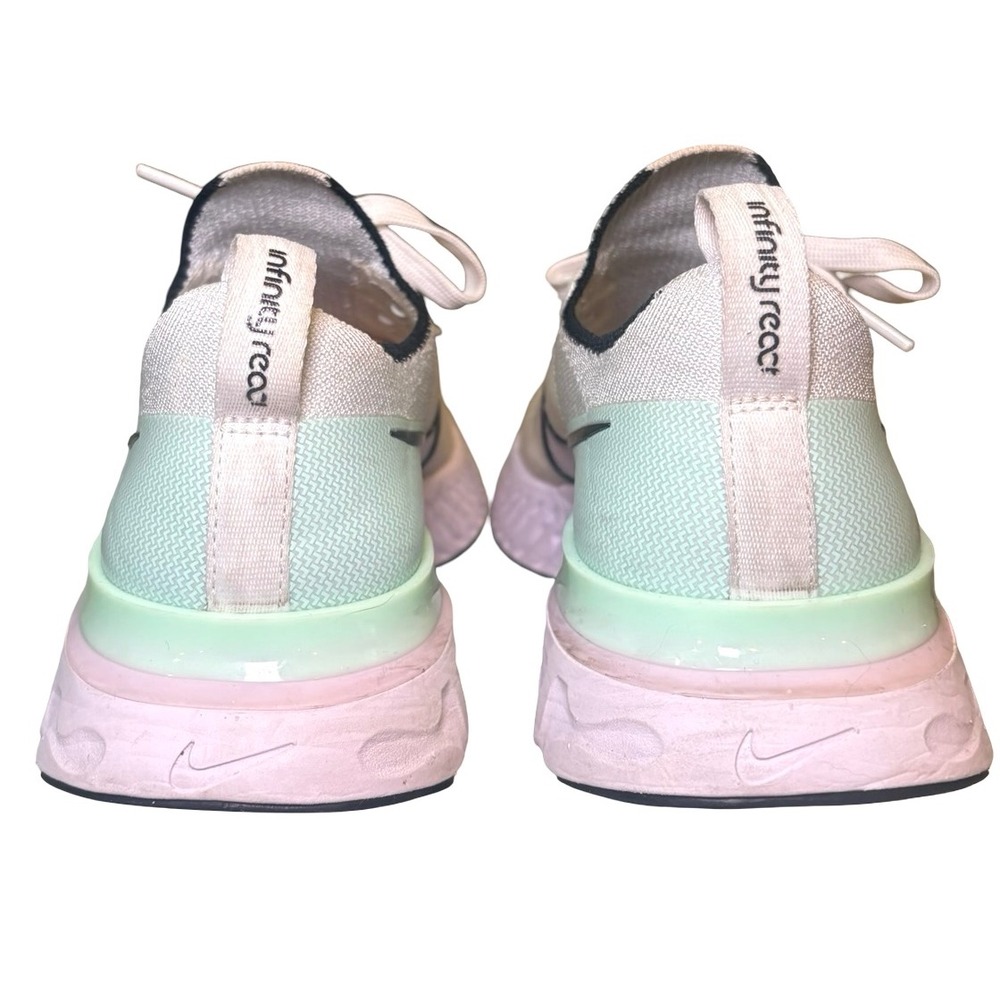 Nike React Infinity Run Flyknit Womens 6.5 White Pistachio Pink CD4372-100 - Picture 5 of 8